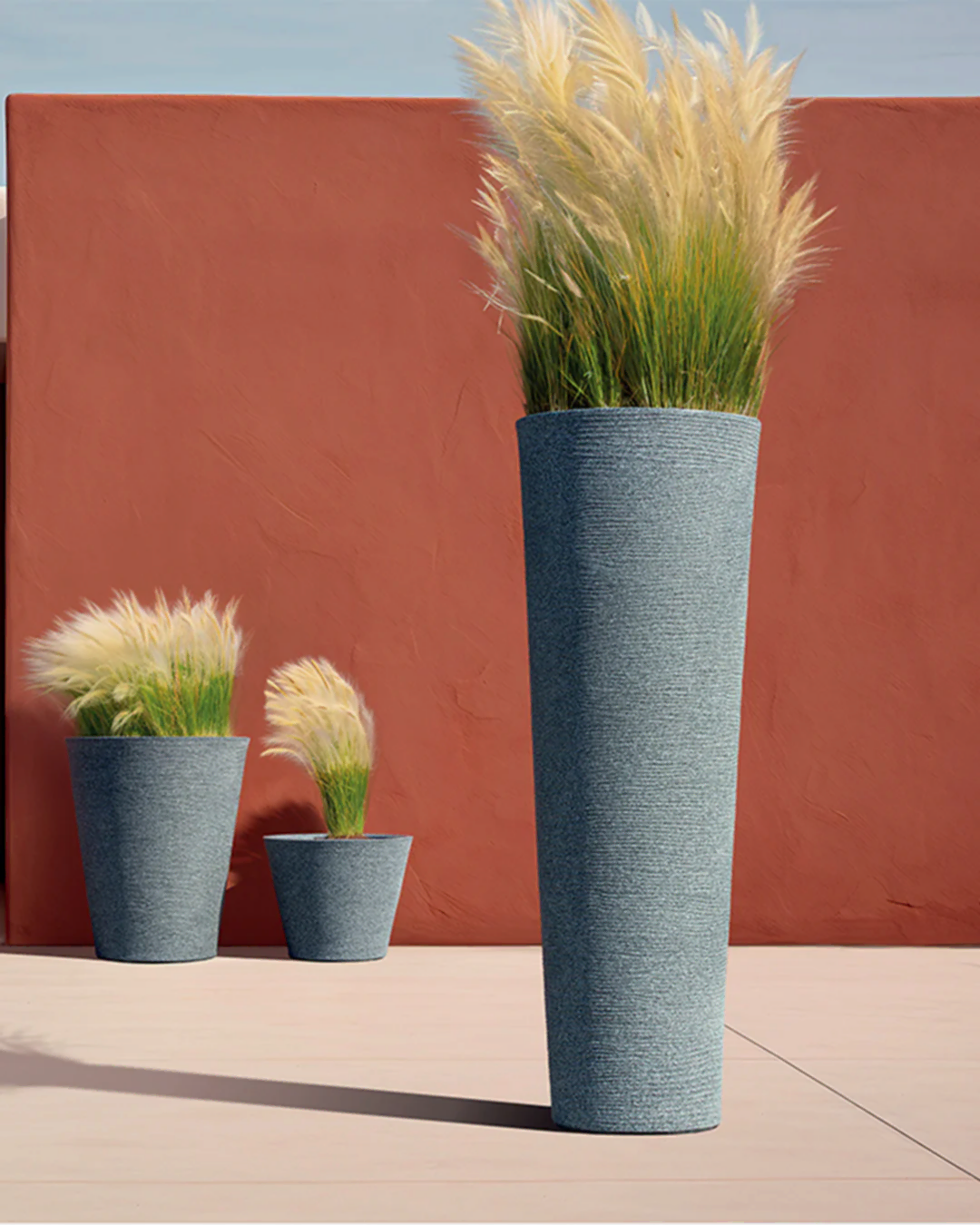 Tubra Slim Plastik Saksı Koyu Granit