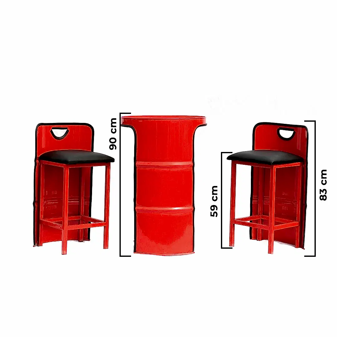 Varil Bistro Oturma Grubu İki Kişilik